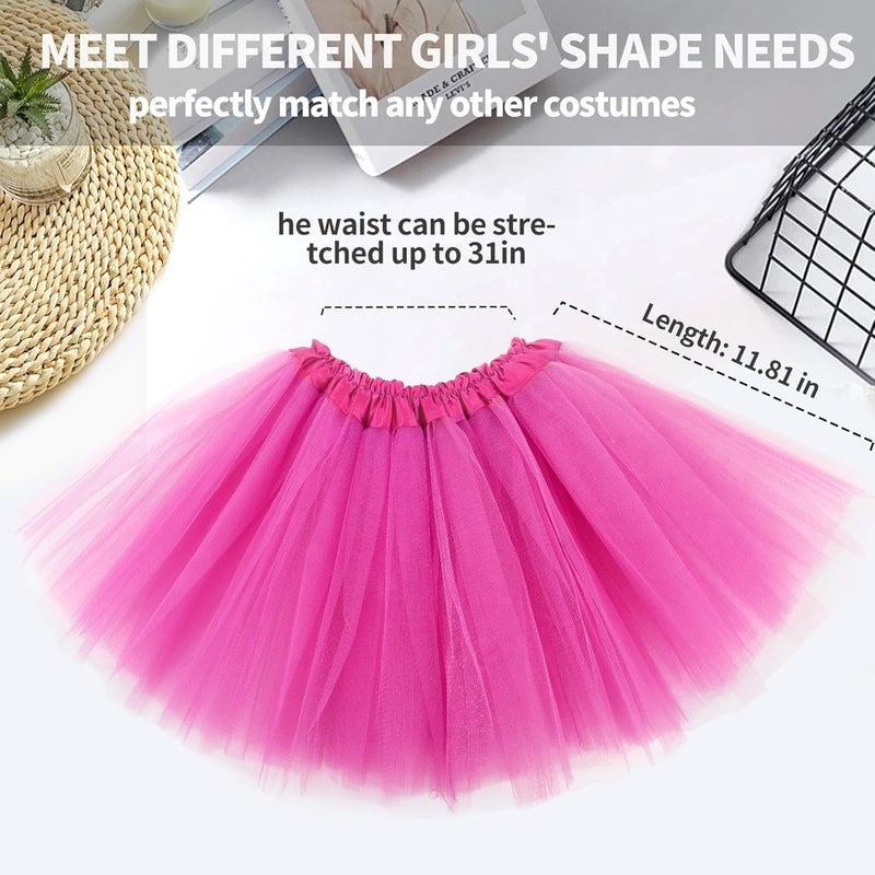 Lainlight Store Tutus for Girls 3 Layered Tulle Tutu Skirts for 4-12 Year, Birthday Dance Halloween Cosplay Party Supplies - Image 3